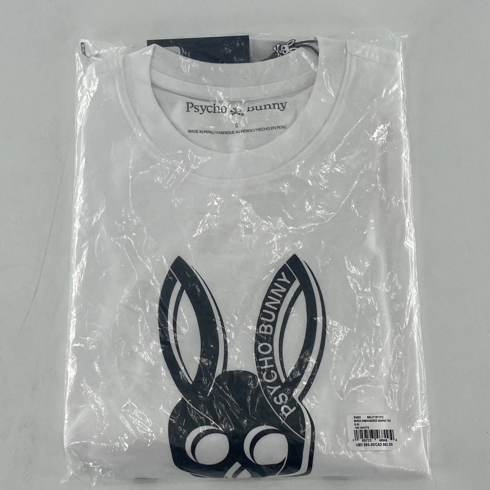 Psycho Bunny Serge Embroidered Graphic Men's Tee 5 | Medium - Picture 7 of 12